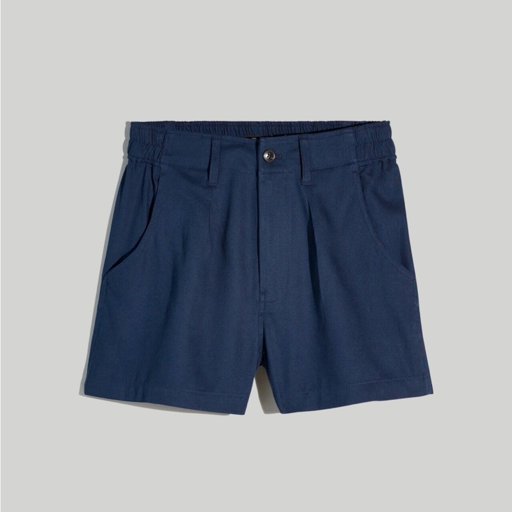 NWT Madewell The Neale Short In Drapeweave Deep Indigo Size 4